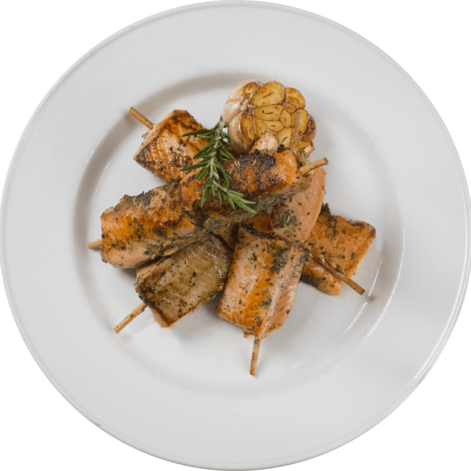 Skewers Rosted Garlic & Sweet Pepper